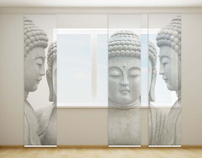 Flchenvorhang Budda offen