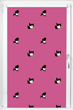 PIXXFISH Minirollo - Katzen 1 auf Pink
