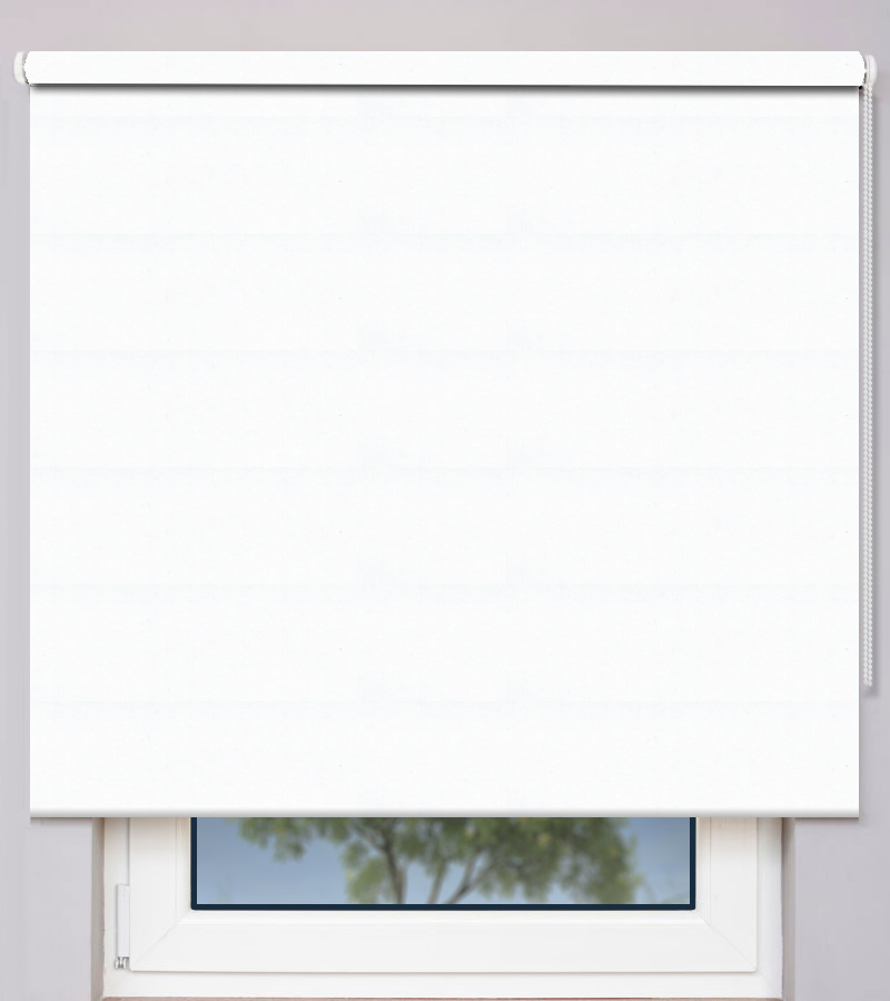EFIXS-XL-Kettenzugrollo<br>Maanfertigung<br>Sichtschutzrollo<br>Farbe: weiss<br>Farbnummer: BR008<br>Rolloauenma
