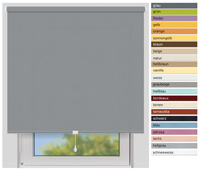 EFIXS Sichtschutzrollo Mittelzug<br>Maanfertigung<br>Farbe: grau