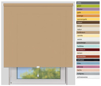 EFIXS Sichtschutzrollo Mittelzug<br>Maanfertigung<br>Farbe: hellbraun