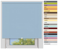 EFIXS Sichtschutzrollo Mittelzug<br>Maanfertigung<br>Farbe: blau