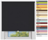 EFIXS Sichtschutzrollo Mittelzug<br>Maanfertigung<br>Farbe: schwarz