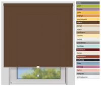 EFIXS Sichtschutzrollo Mittelzug<br>Maanfertigung<br>Farbe: braun