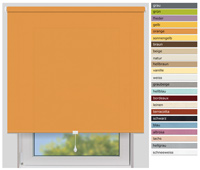 EFIXS Sichtschutzrollo Mittelzug<br>Maanfertigung<br>Farbe: orange