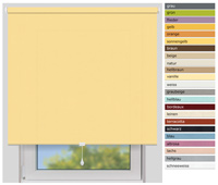 EFIXS Sichtschutzrollo Mittelzug<br>Maanfertigung<br>Farbe: gelb