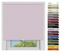 EFIXS Verdunklungsrollo Mittelzug<br>Maanfertigung<br>Farbe: pastelrosa
