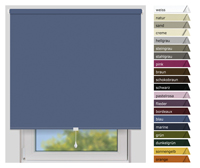 EFIXS Verdunklungsrollo Mittelzug<br>Maanfertigung<br>Farbe: blau