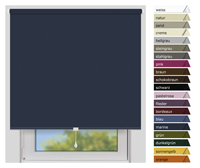 EFIXS Verdunklungsrollo Mittelzug<br>Maanfertigung<br>Farbe: marine