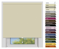 EFIXS Verdunklungsrollo Mittelzug<br>Maanfertigung<br>Farbe: natur