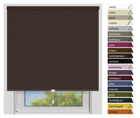 EFIXS Verdunklungsrollo Mittelzug<br>Maanfertigung<br>Farbe: schokobraun